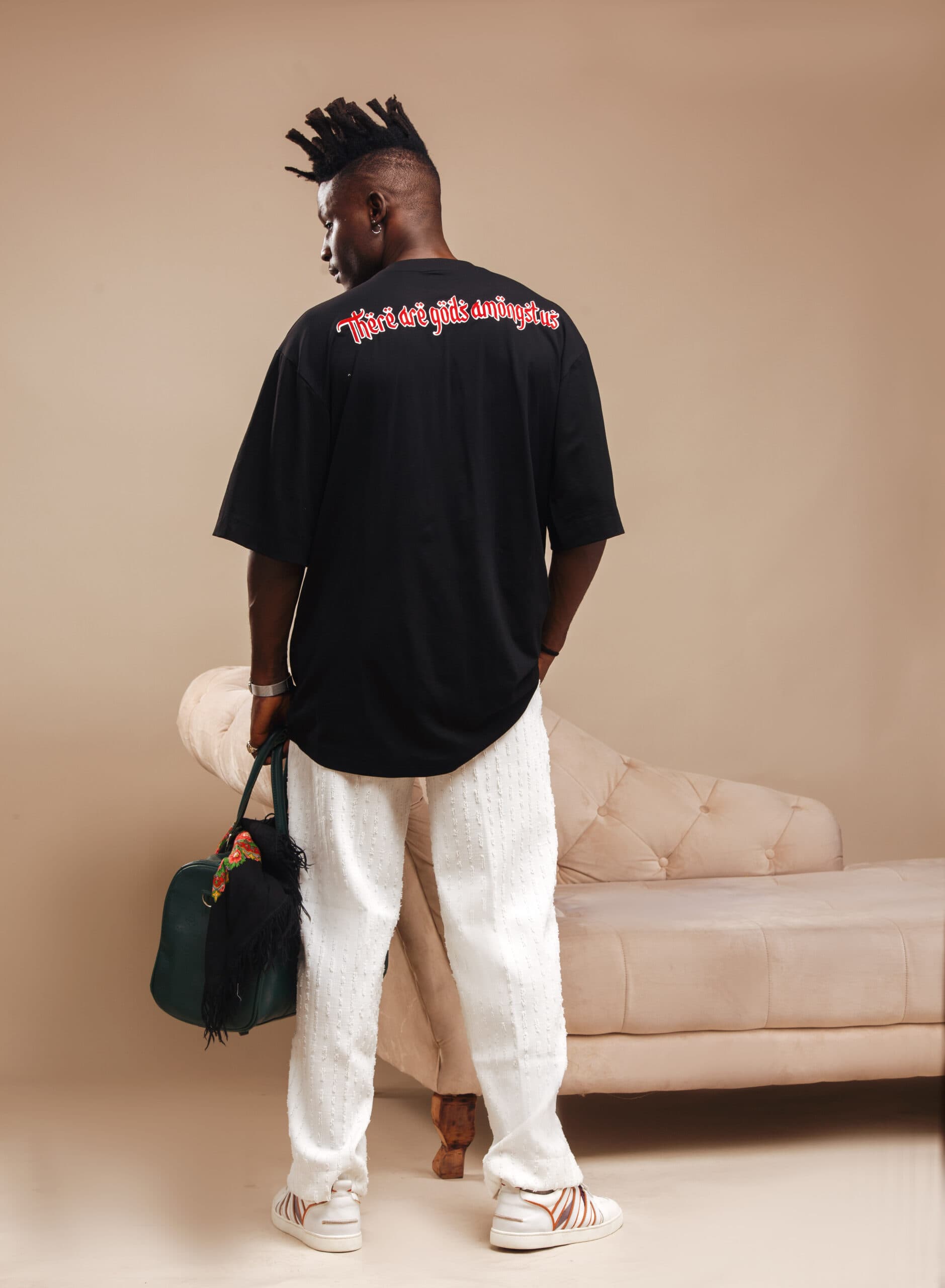 Black Oduduwa Bedazzled Shirt