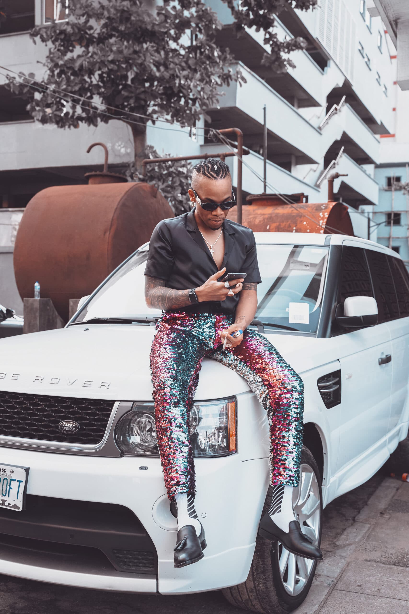 Black Cuban Silk Shirt