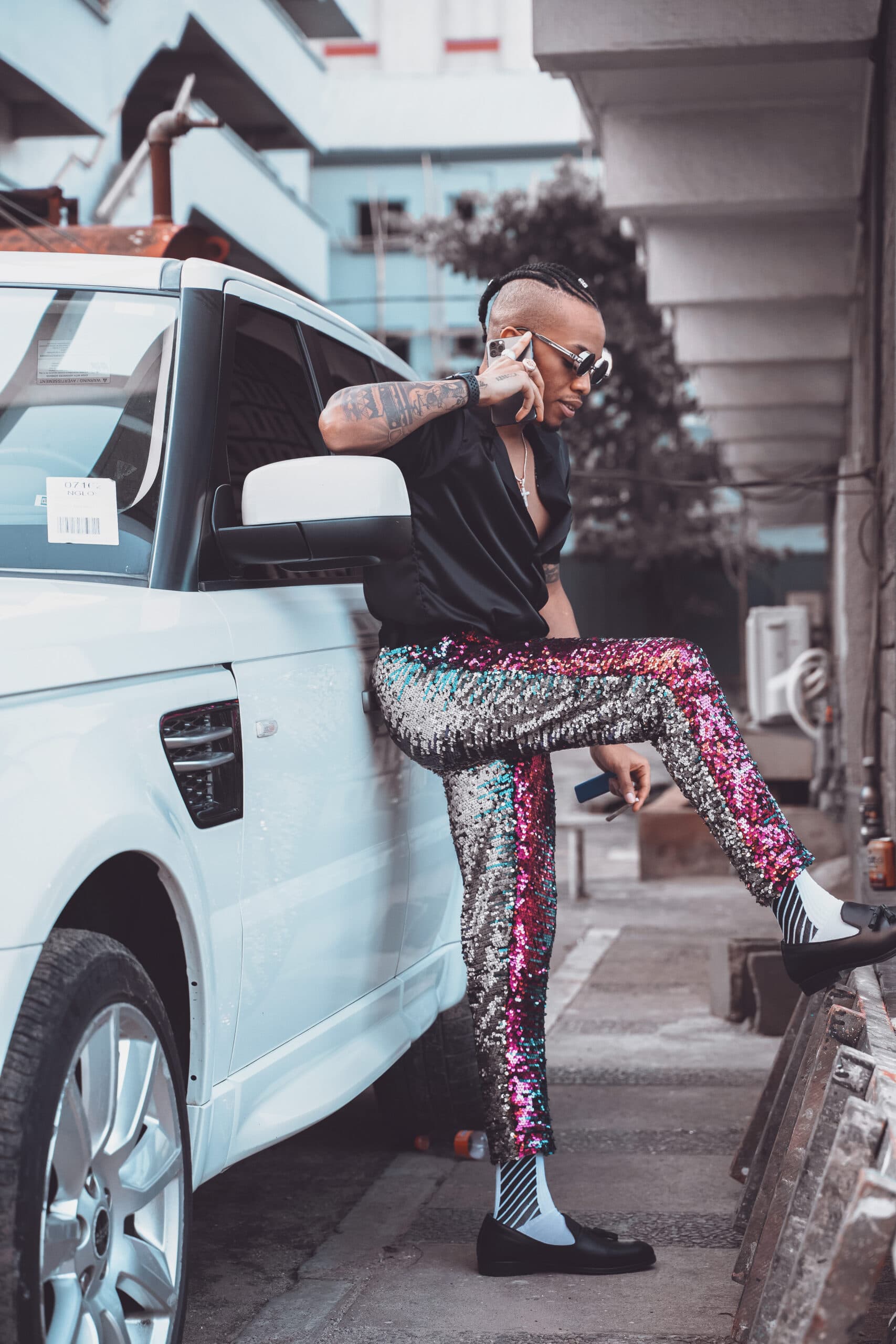 Black Cuban Silk Shirt