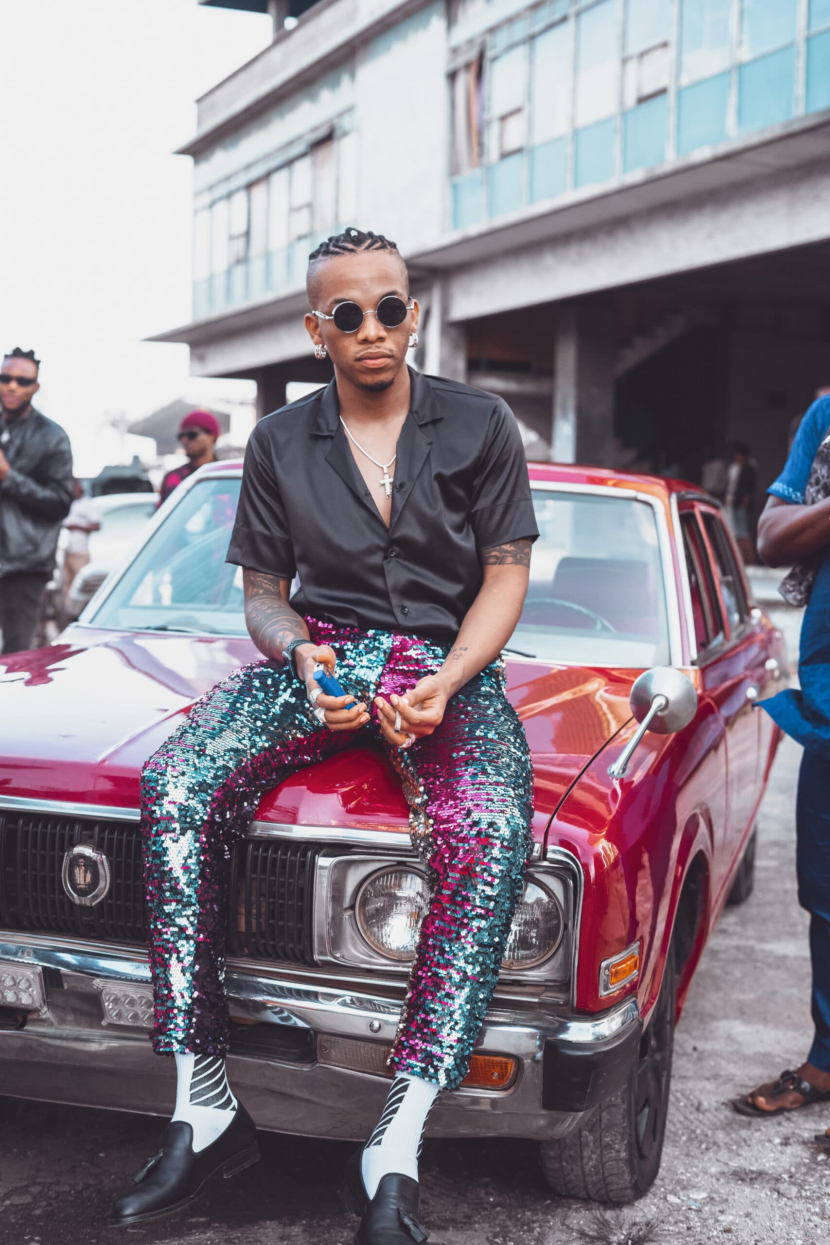 Black Cuban Silk Shirt