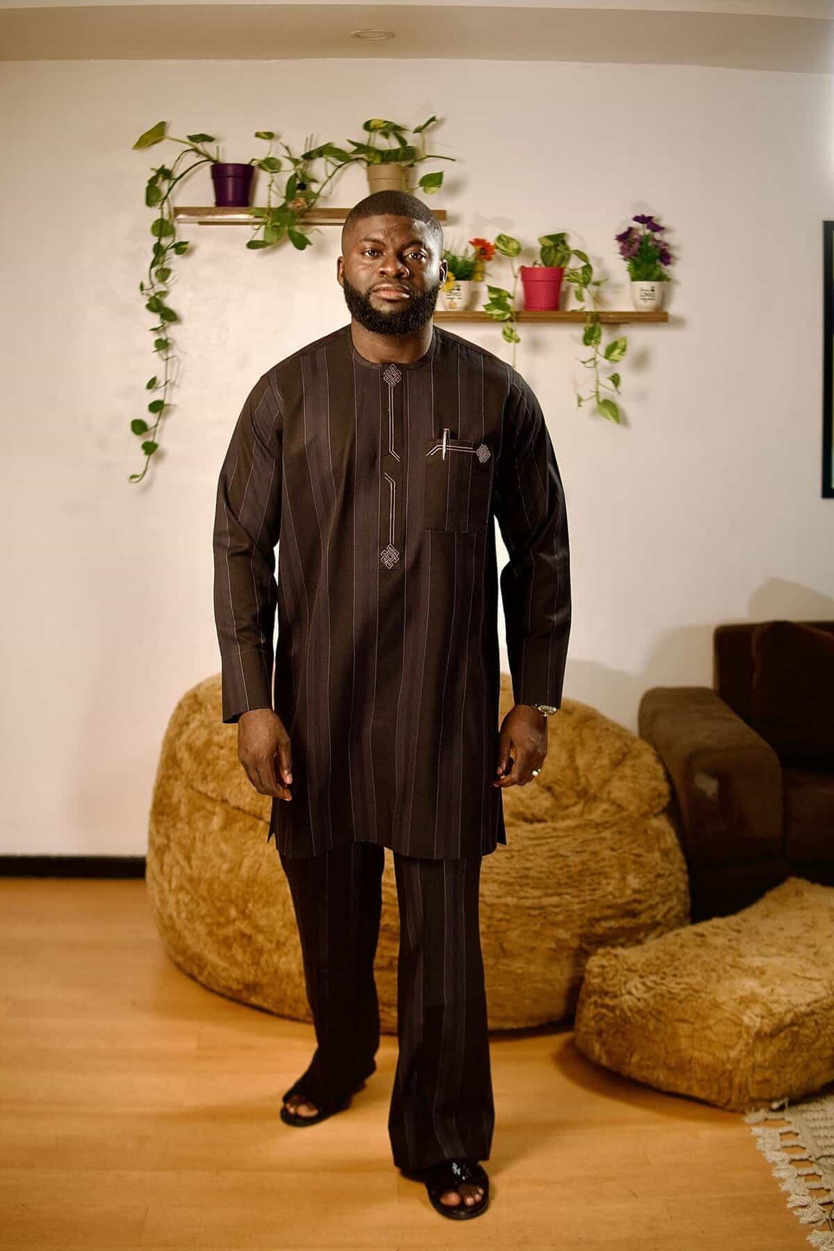 Espresso Striped Long-Sleeve Senator