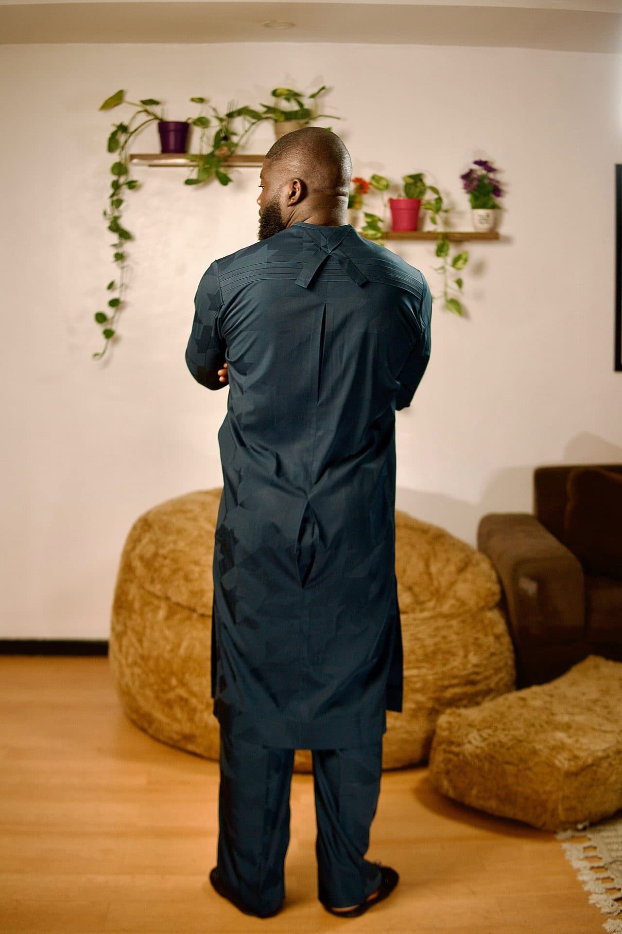 Teal Long Kaftan Set