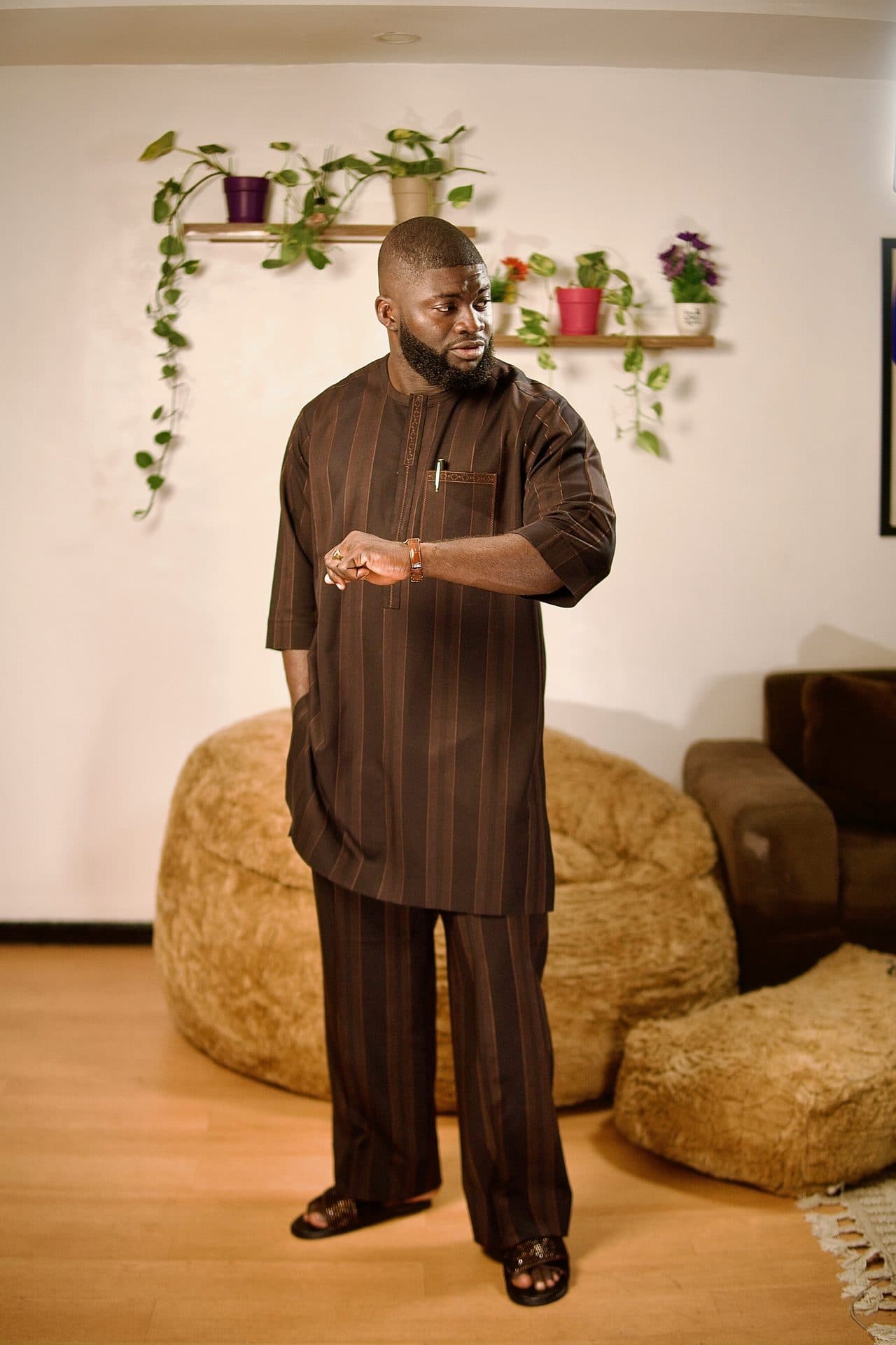 Chocolate Brown Striped Senator