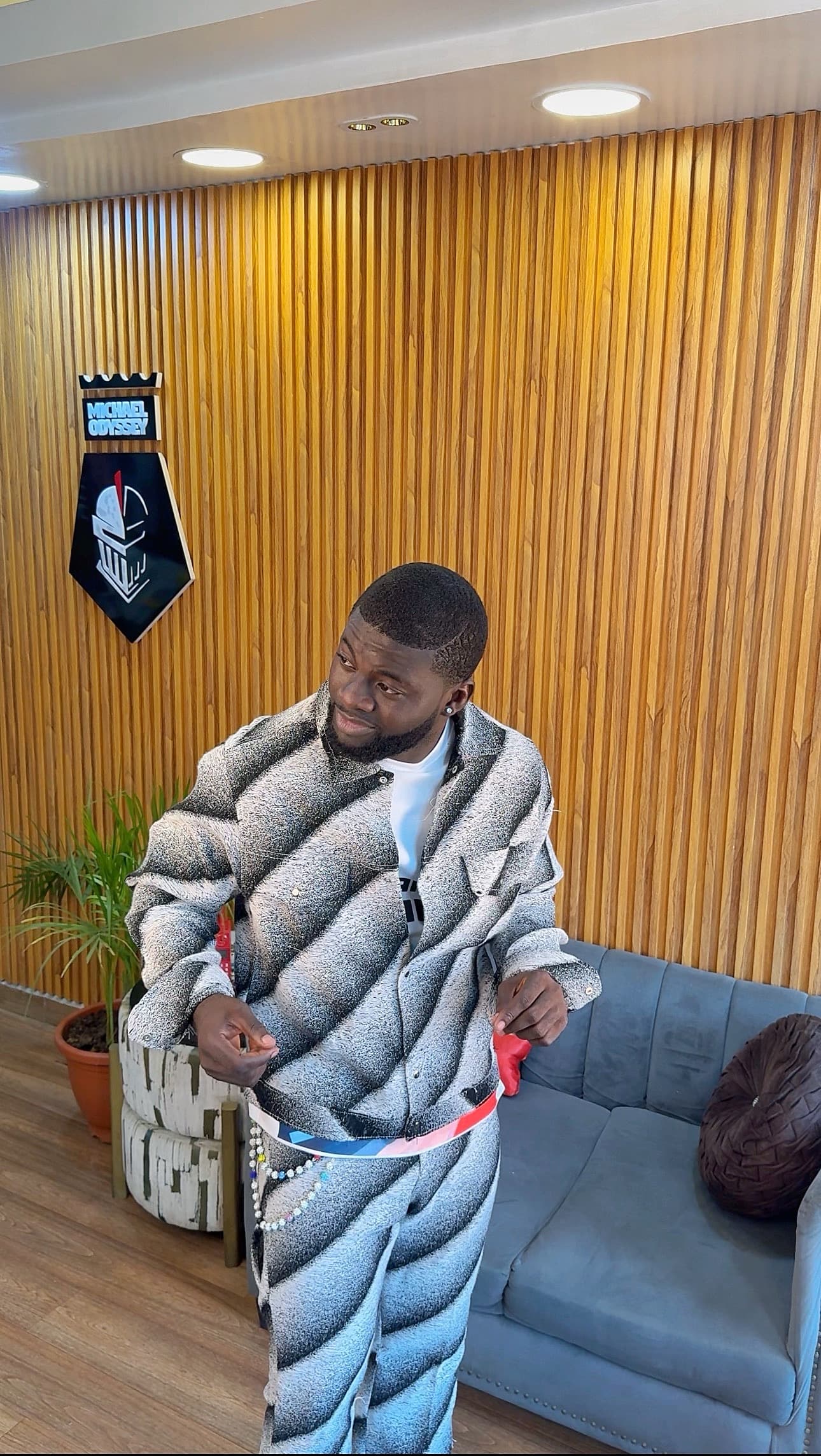 The Monochrome Drift Twill-Denim Ensemble