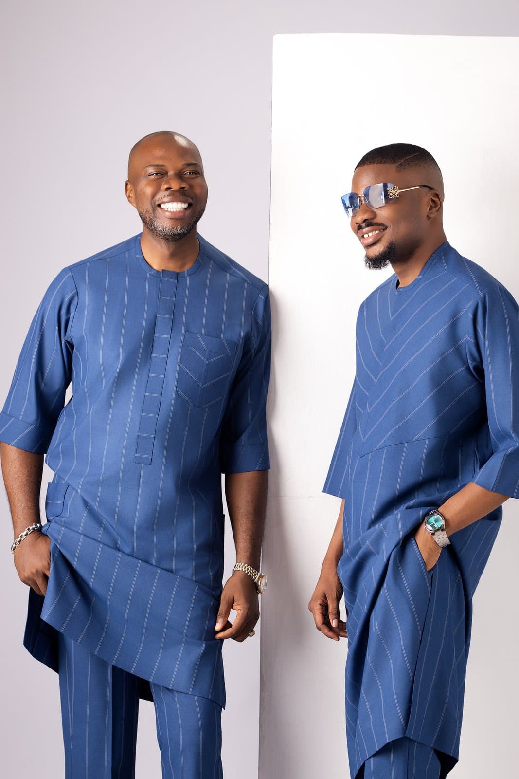 Blue Pinstripe Senator