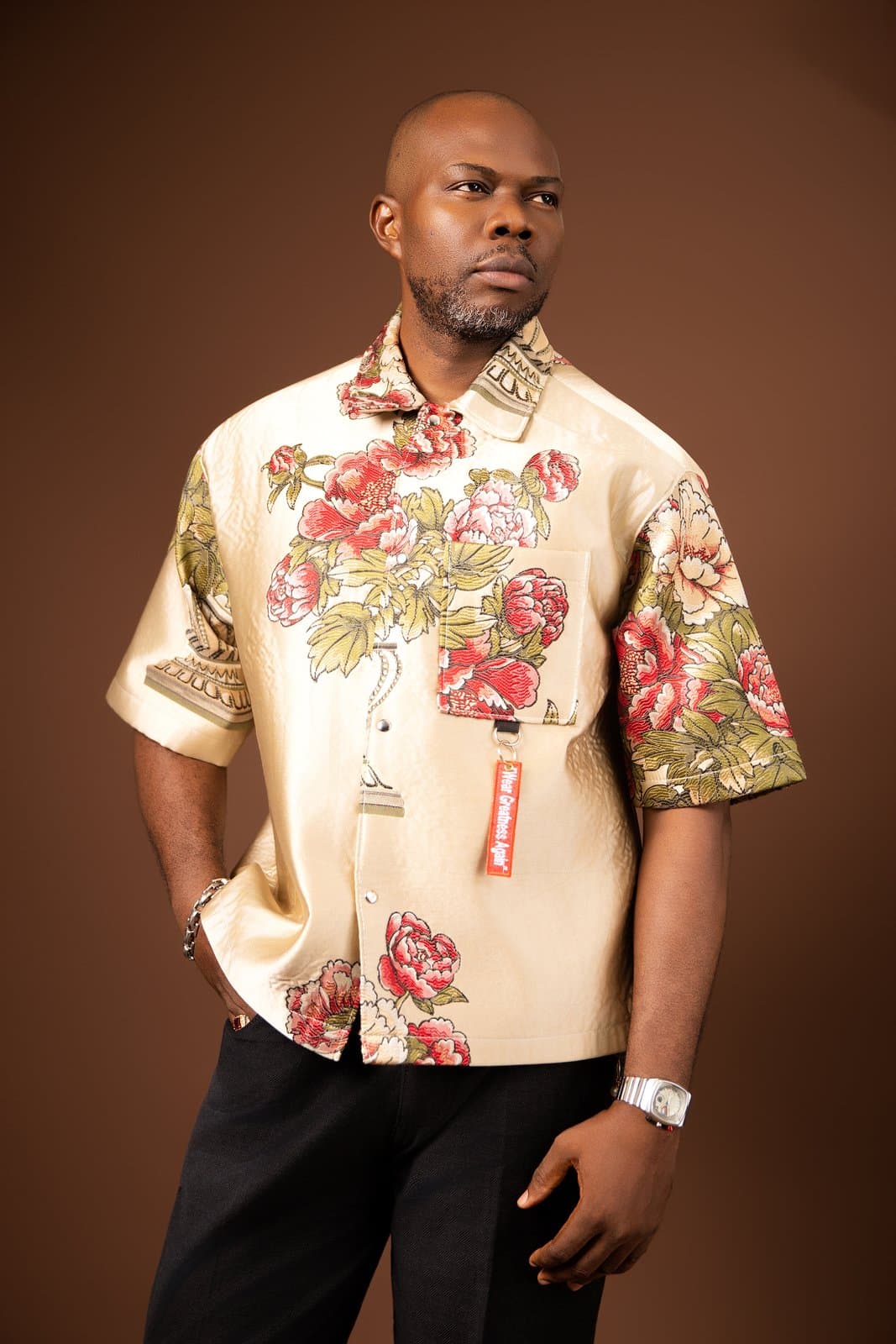 Champagne Rose Tapestry Shirt