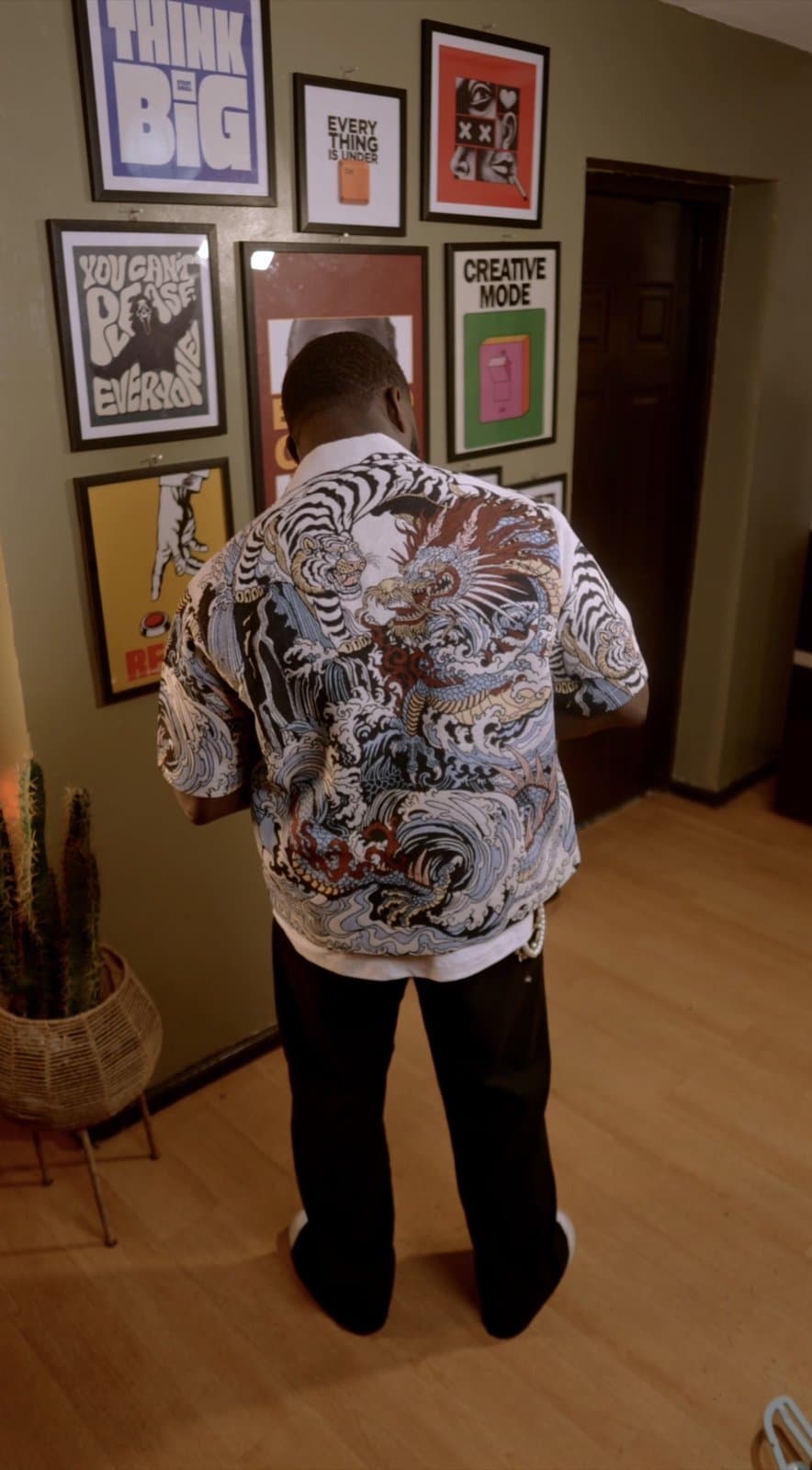Japanese Dragon and Tiger Tapestry Shirt