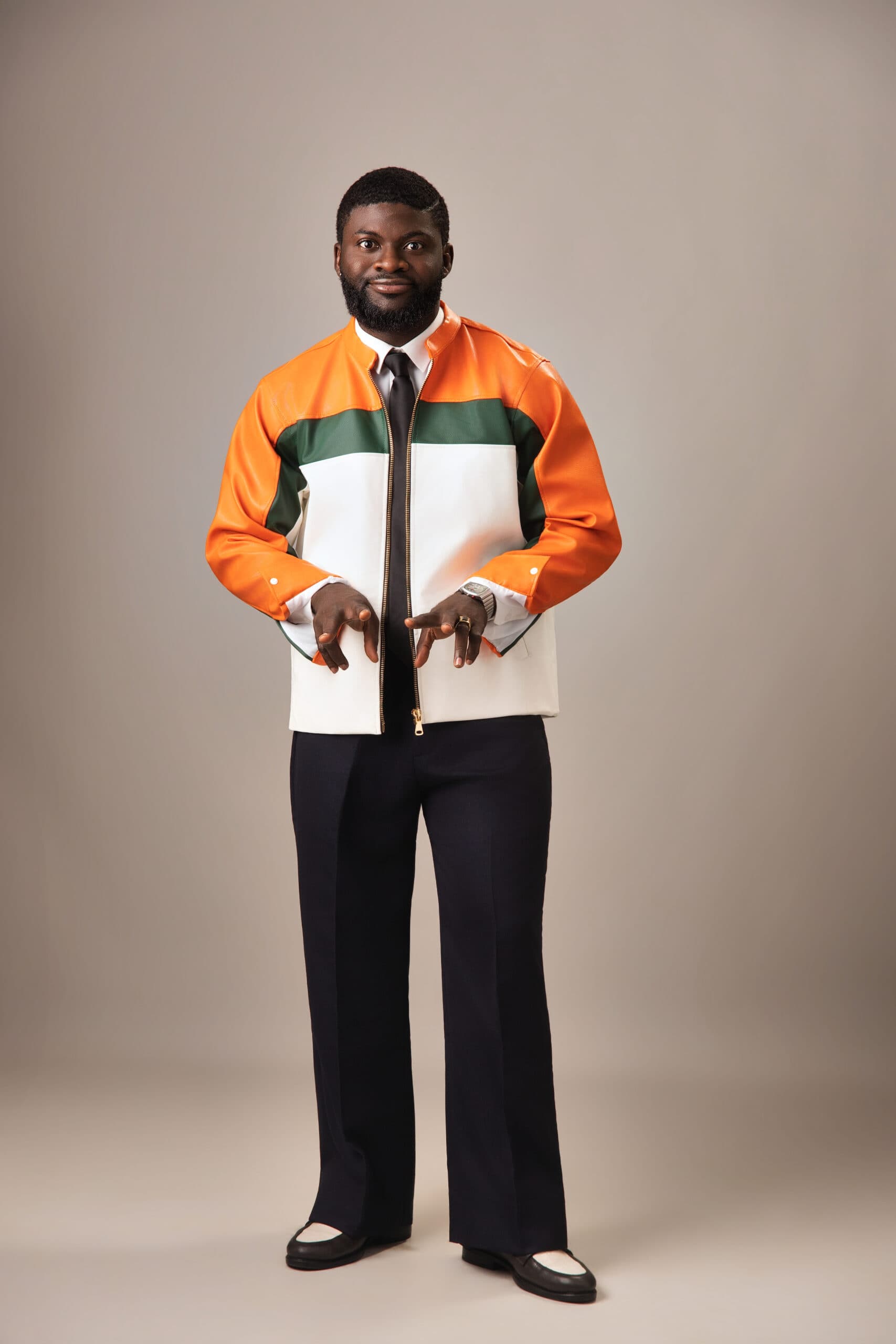 Colour-Block Racer Jacket