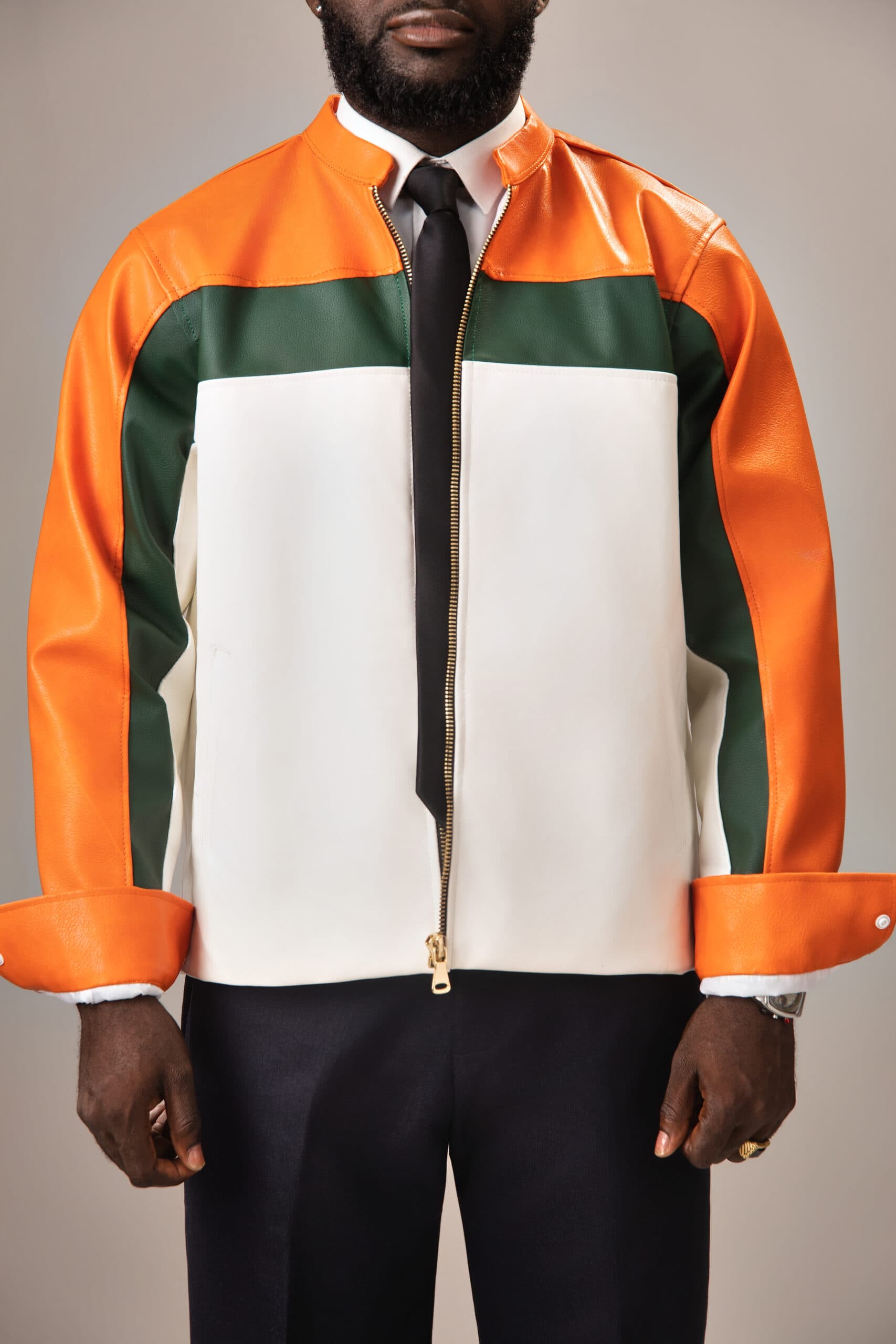Colour-Block Racer Jacket