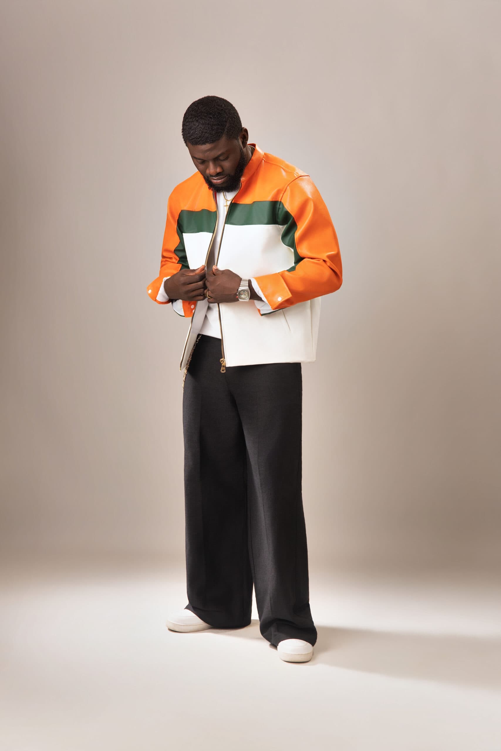 Colour-Block Racer Jacket