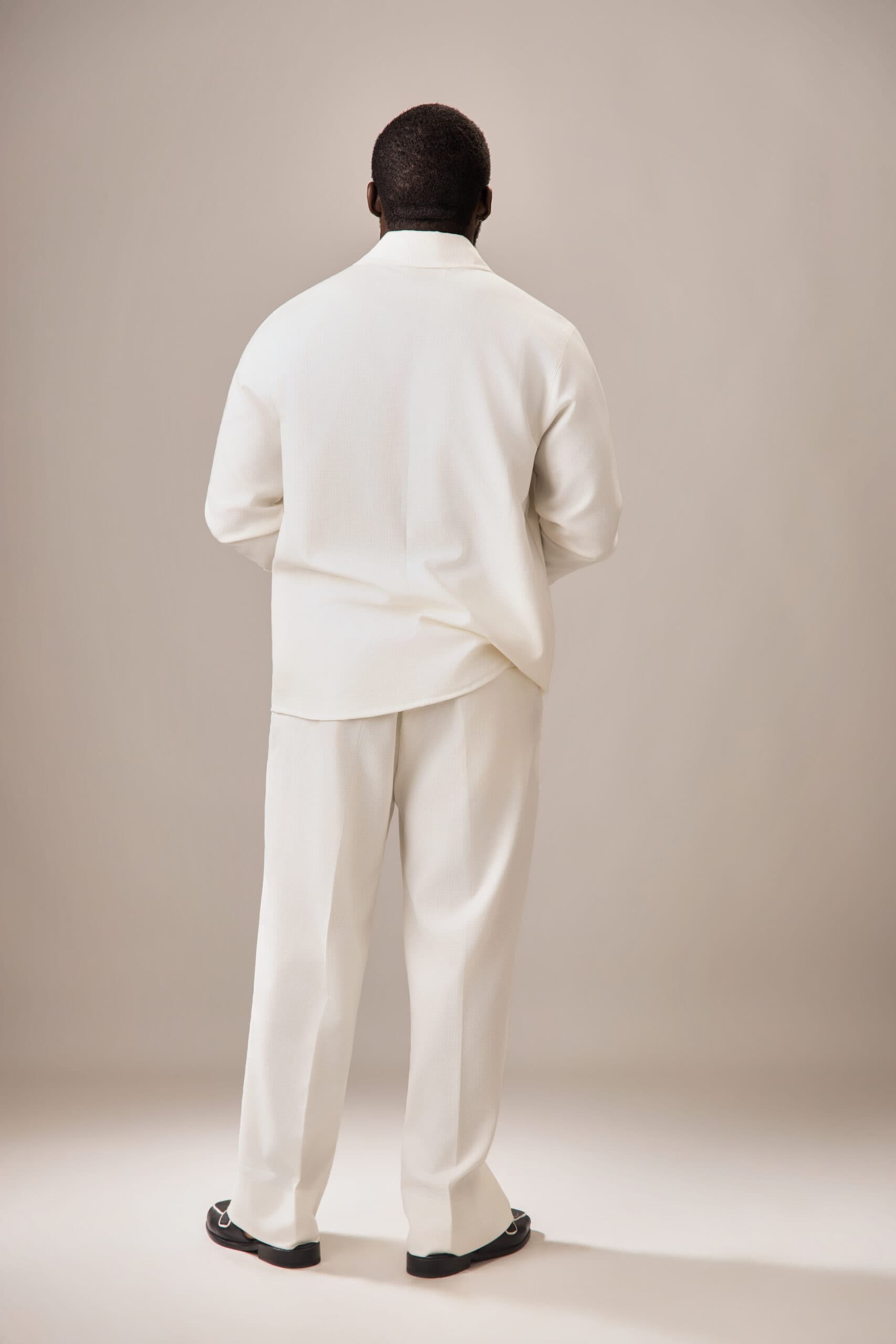 Linen Mix White Two Piece Set