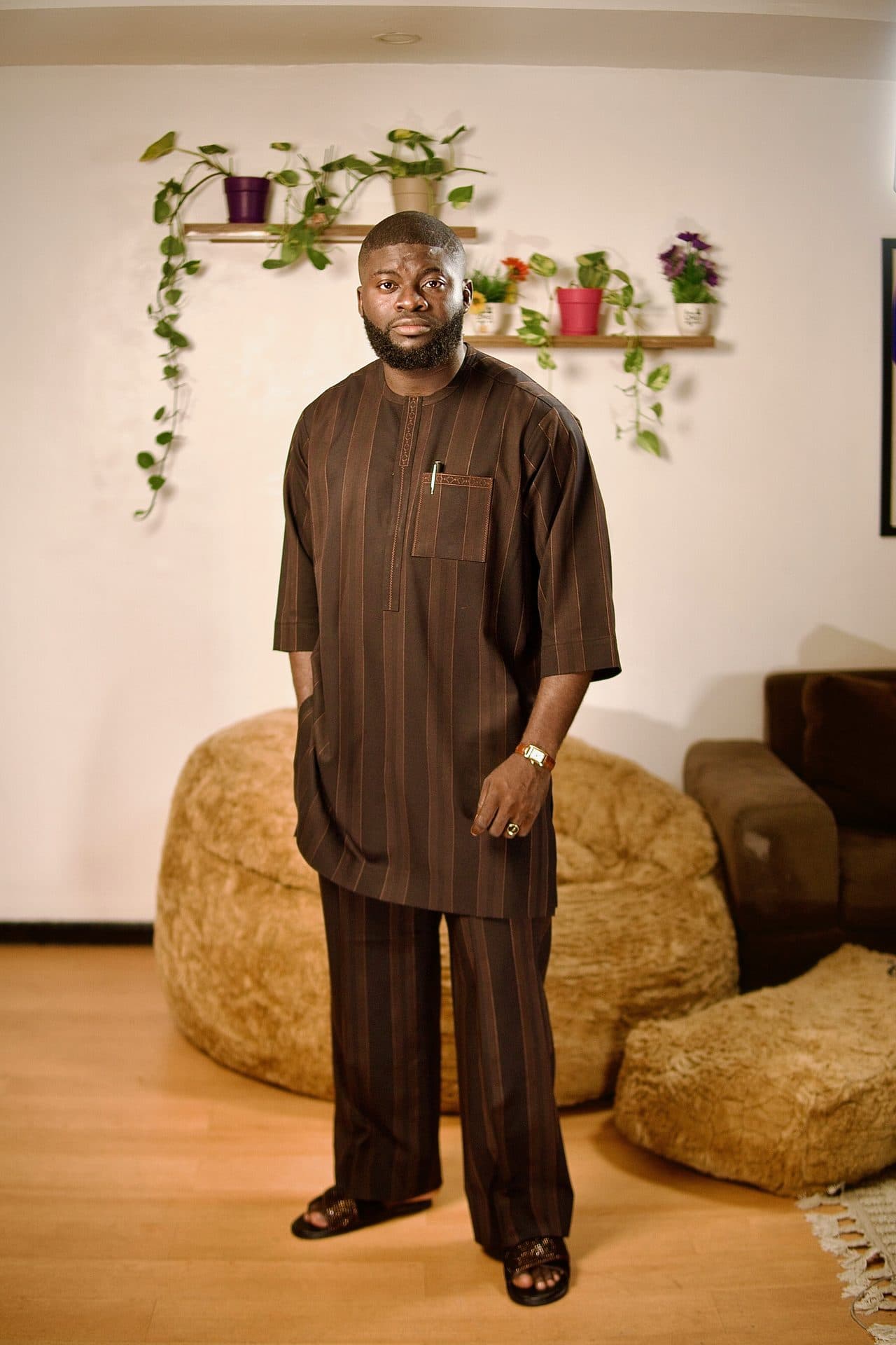 Chocolate Brown Striped Senator