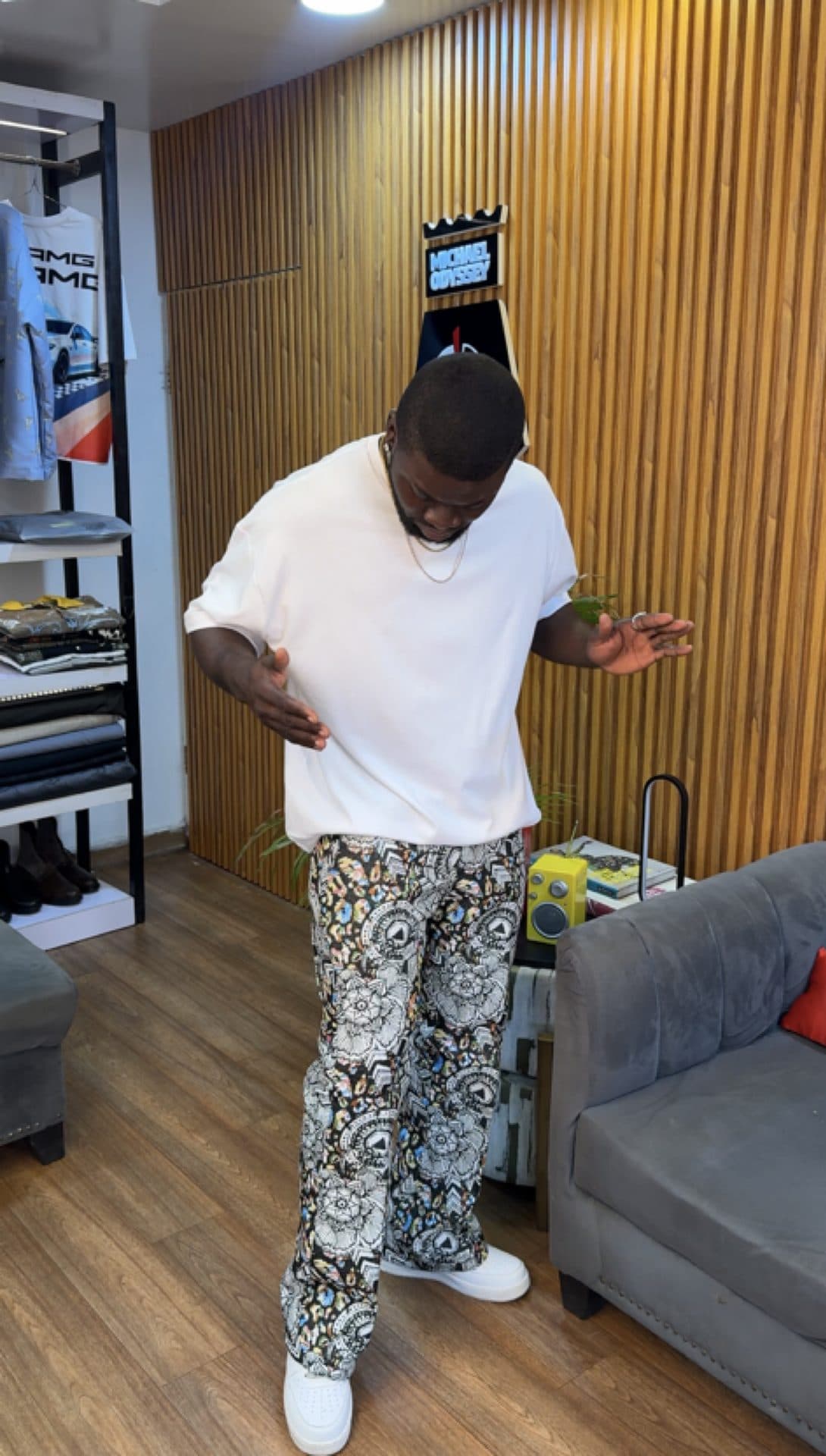 Ivory Relic Tapestry Pants