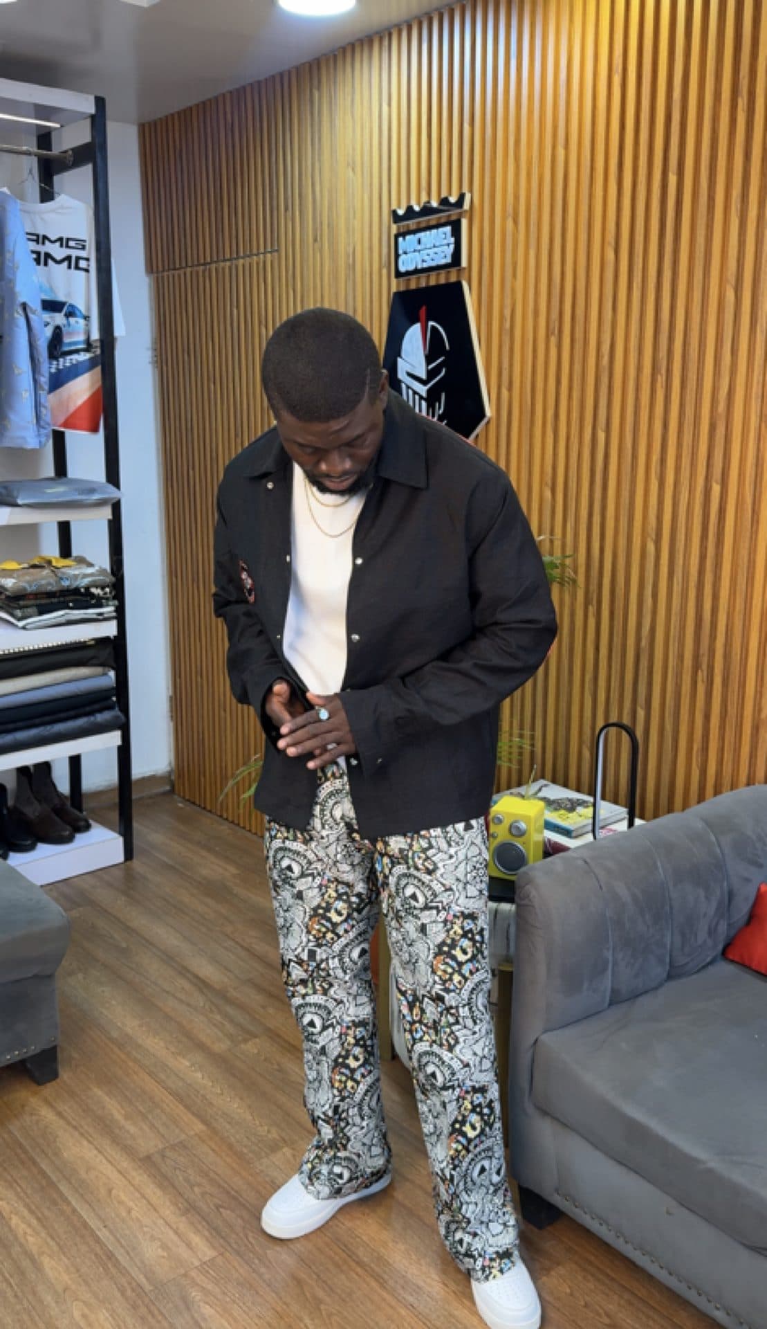 Ivory Relic Tapestry Pants