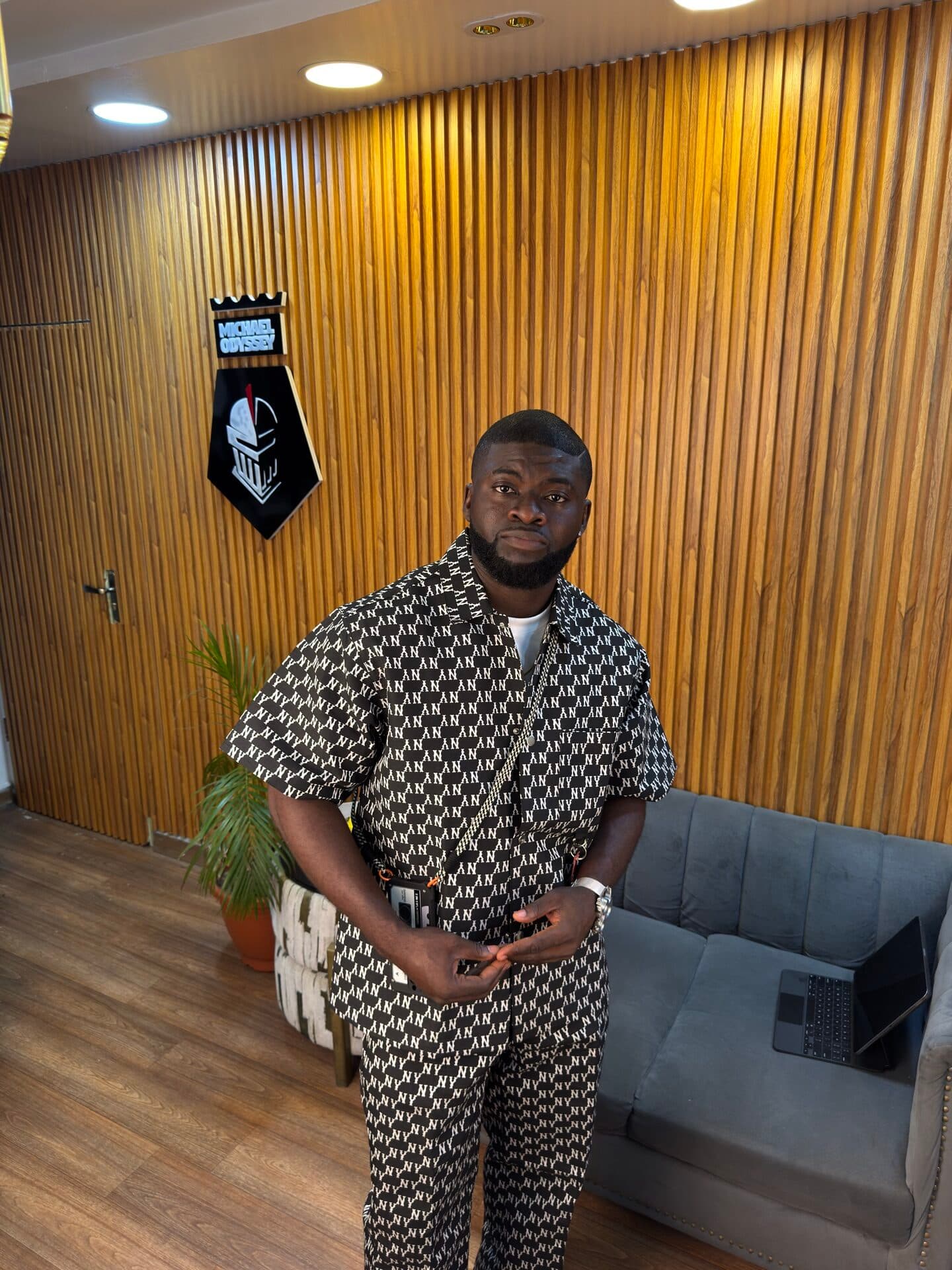 Midnight NY Monogram Two-Piece Set