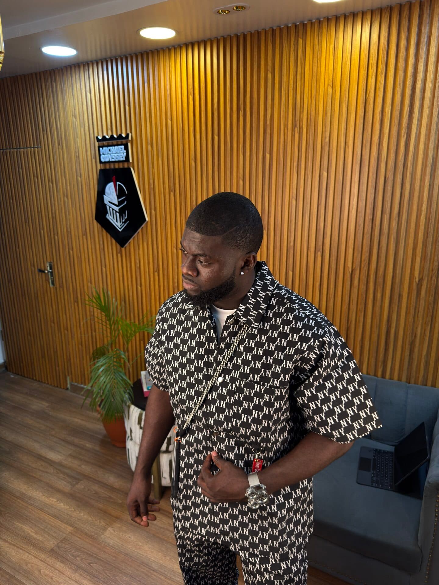 Midnight NY Monogram Two-Piece Set