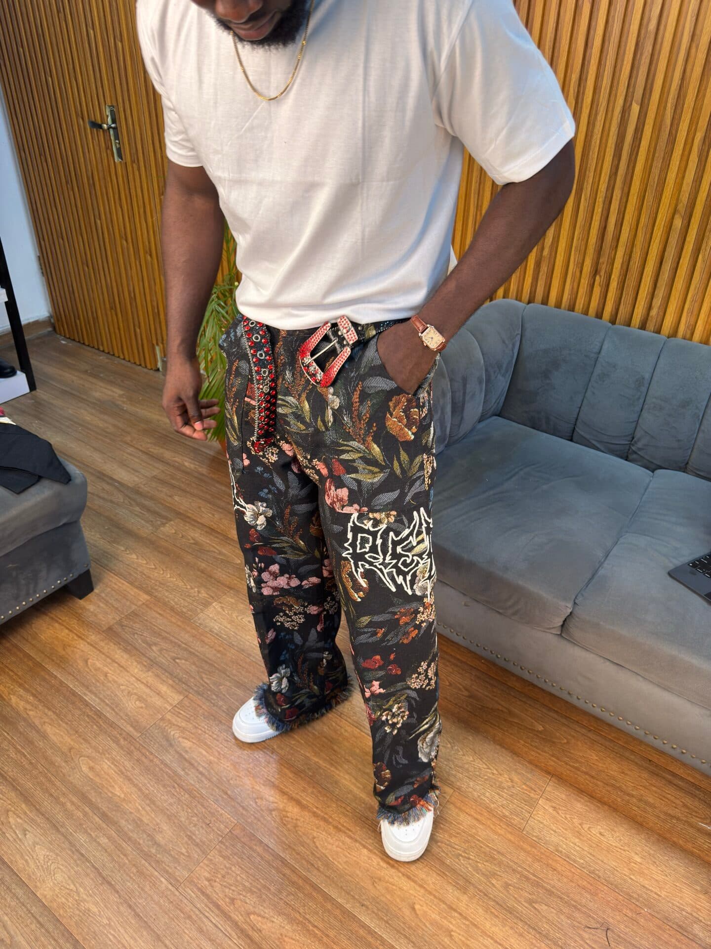 Rebel Noir Frills Trousers