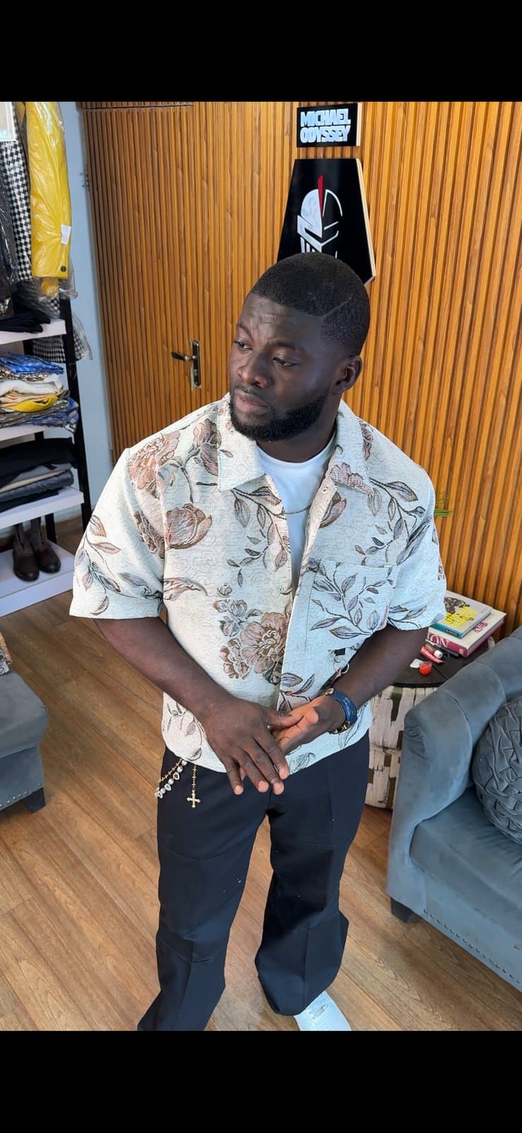 Desert Sand Floral Tapestry Shirt