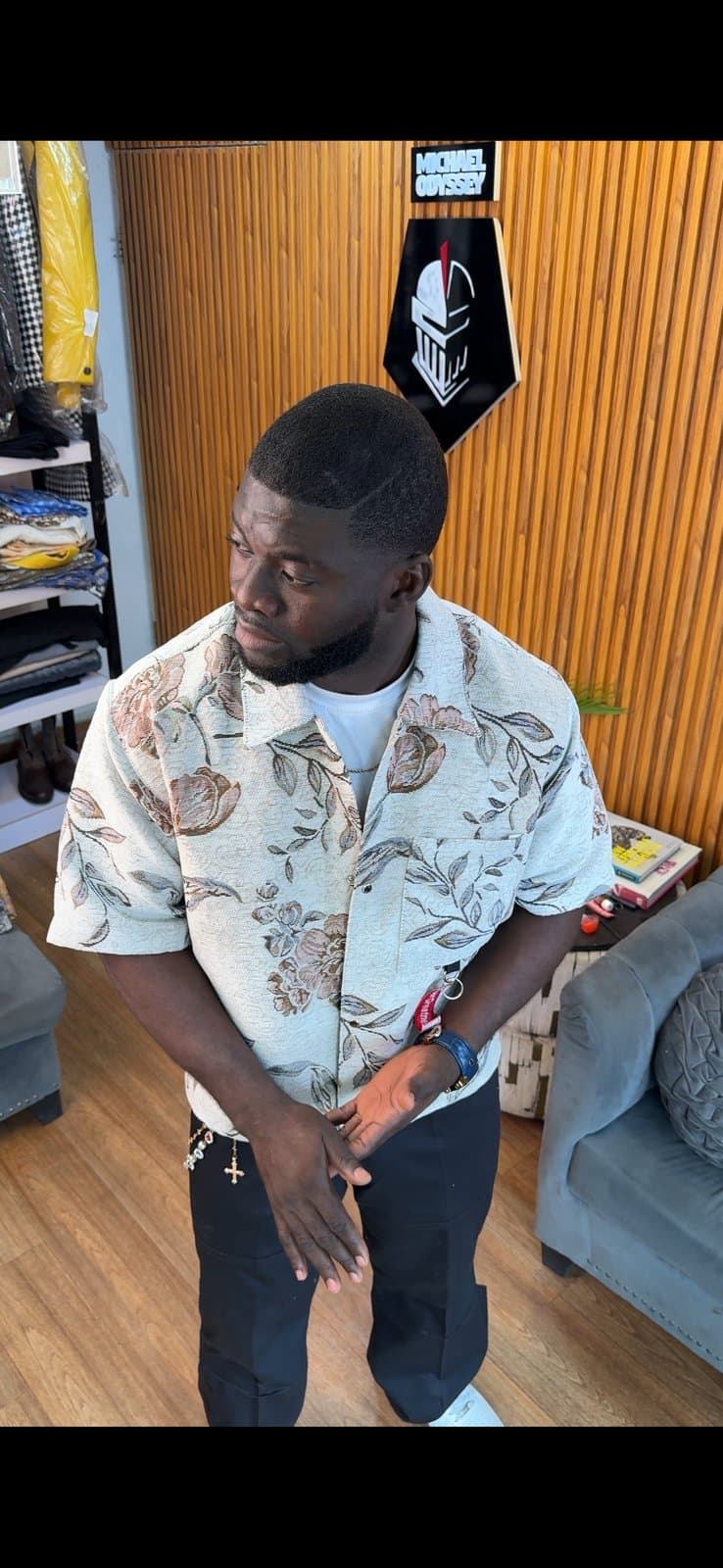 Desert Sand Floral Tapestry Shirt
