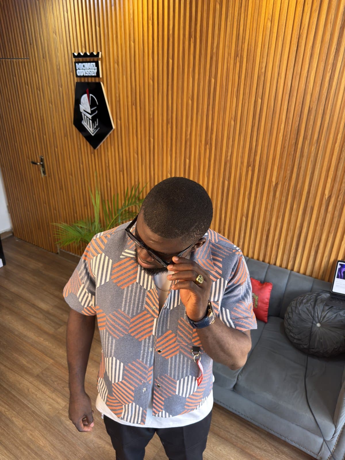 Rock Geometric Tapestry Shirt