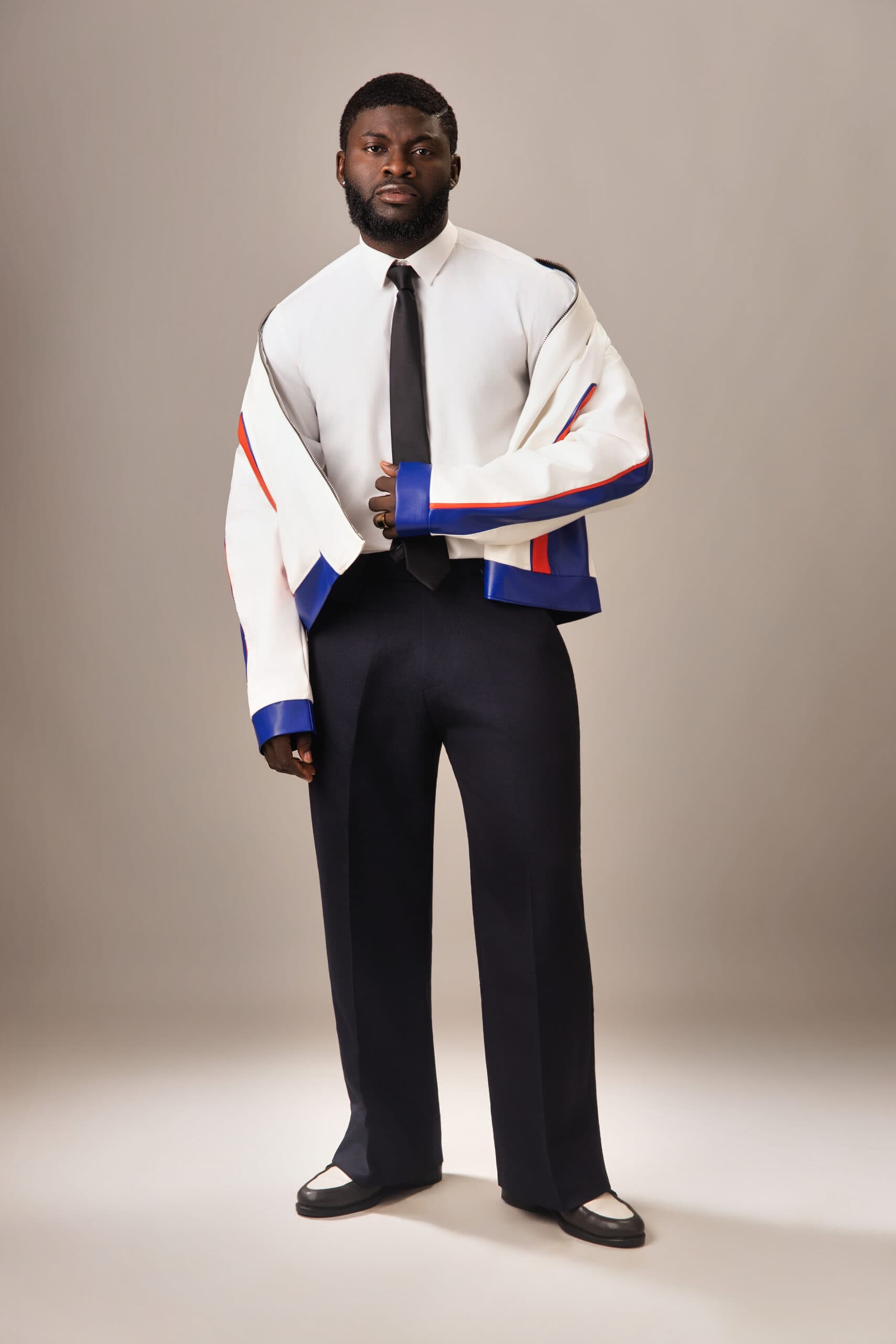 Ivory White Racer Leather Jacket