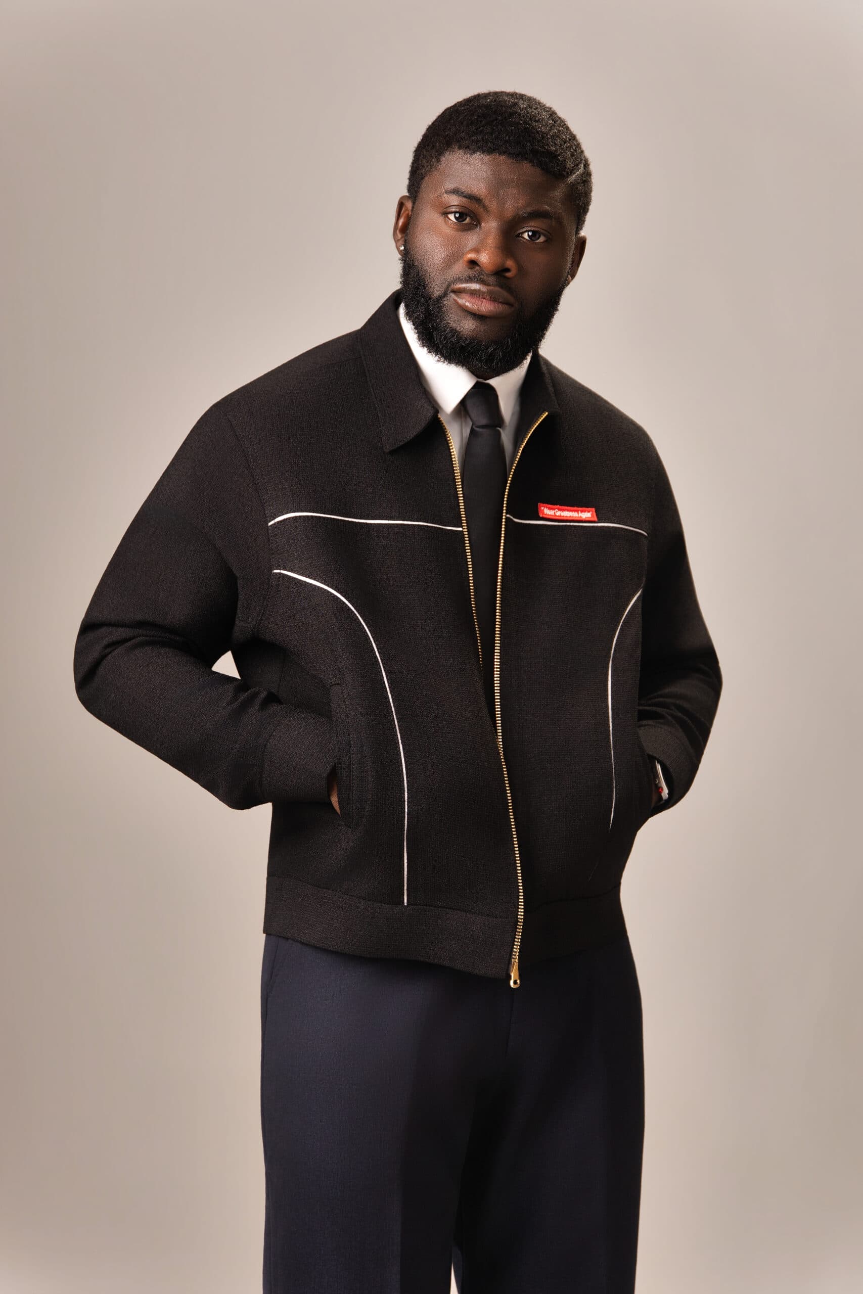 Onyx Black Zipper Jacket