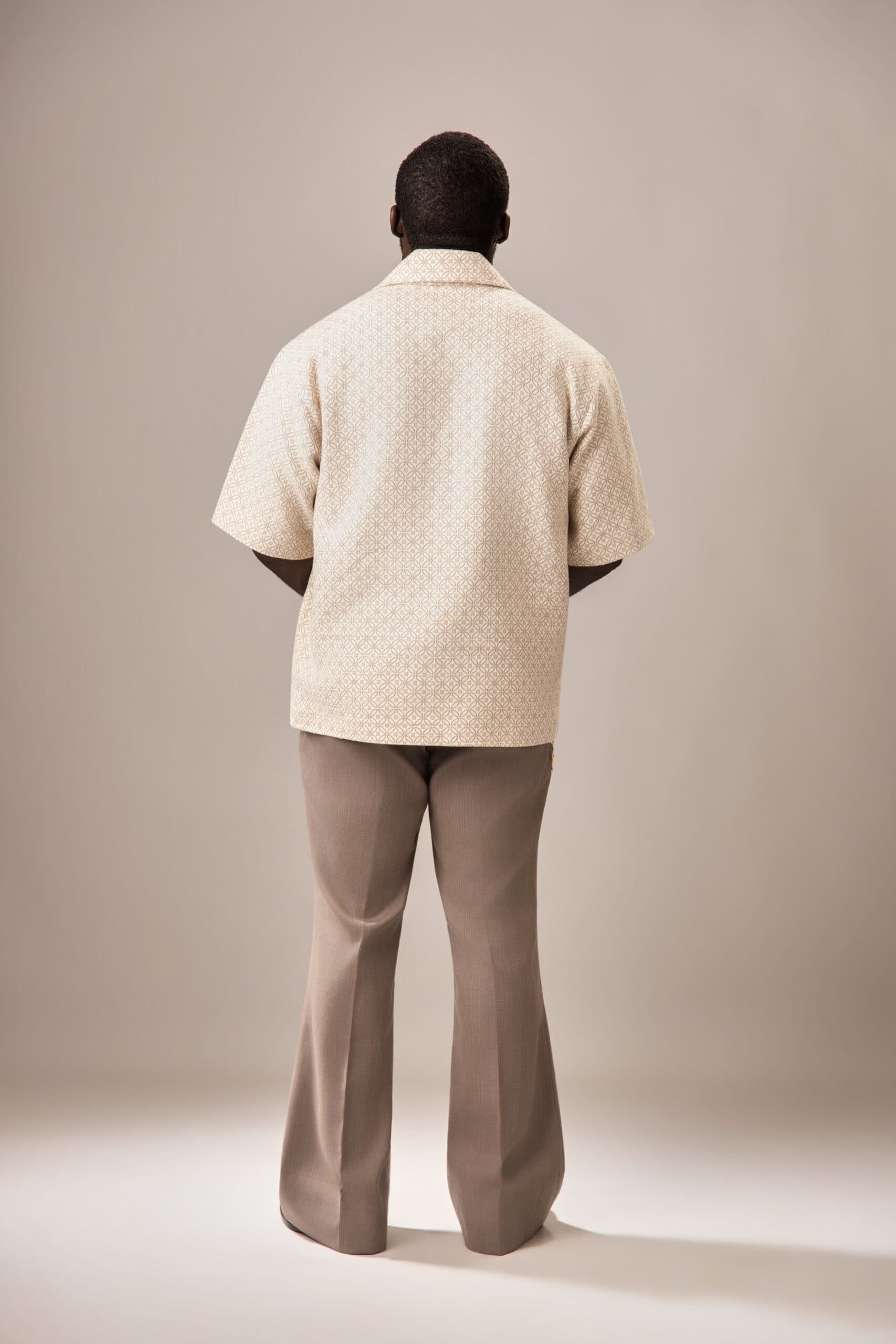 Ivory Medallion Tapestry Shirt