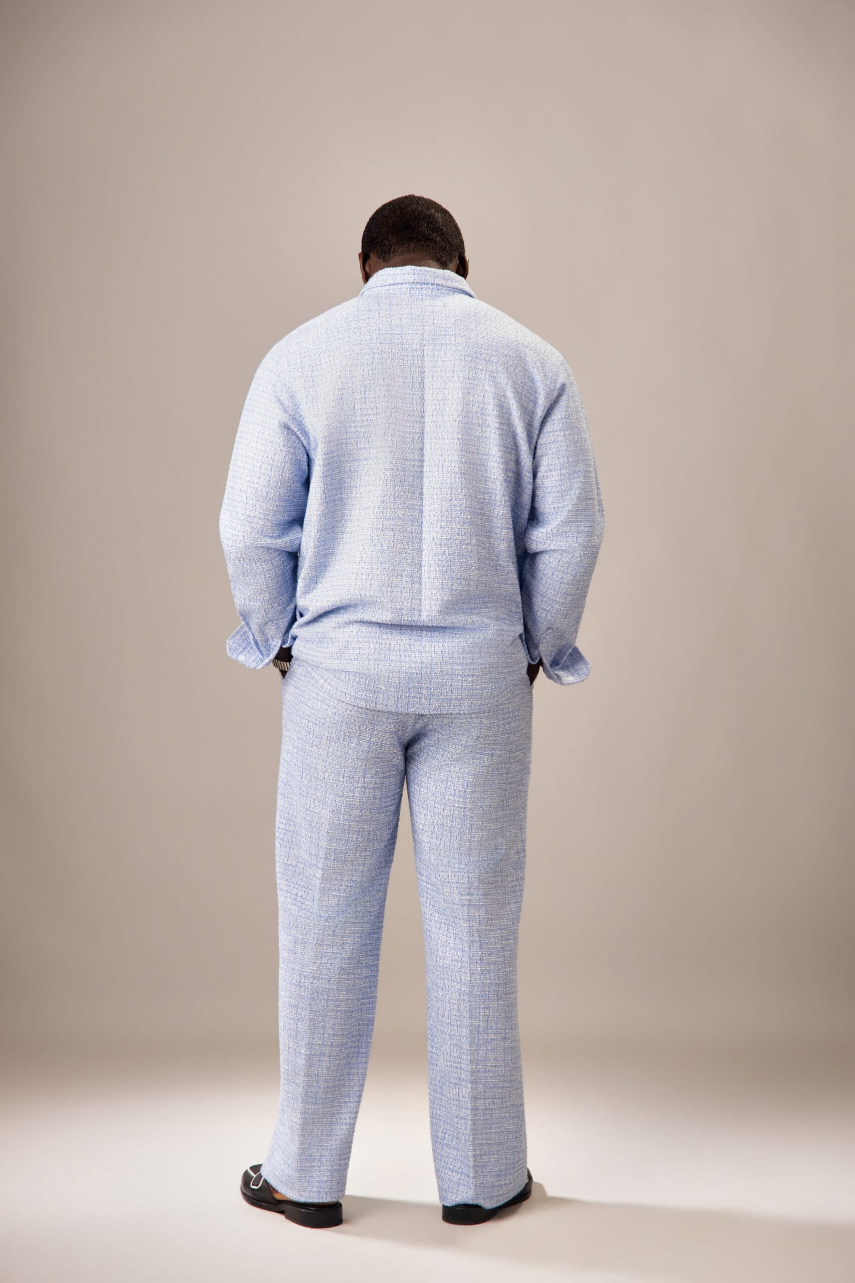 Cyan Blue Two Piece Set