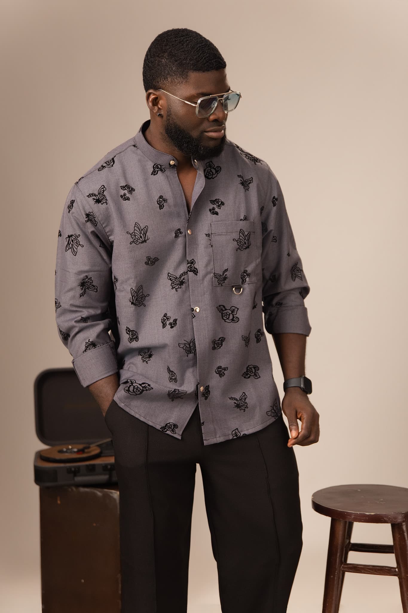 METAMORPHOSIS Mandarin Shirt